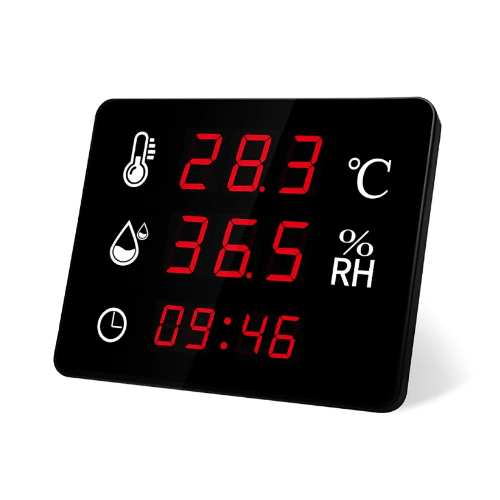 Agro Enviro Tests Wall-Mount LED Thermometer And AE Hygrometer