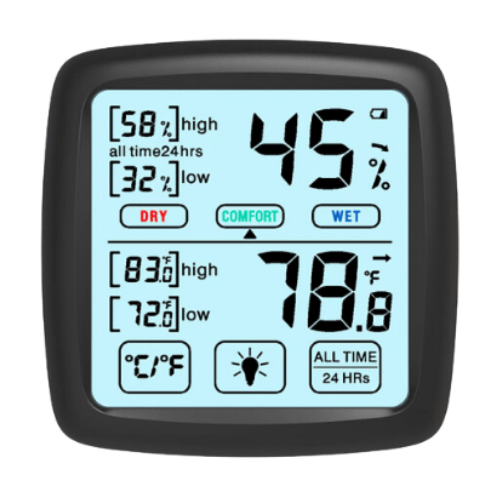 Agro Enviro Tests Touchscreen Alarm Enabled Hygrometer