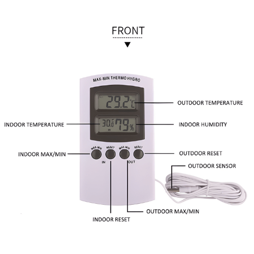 Agro Enviro Tests Digital Indoor Thermometer Hygrometer - Image 5