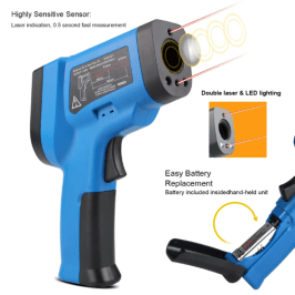 Agro Enviro Tests Double Laser Targeting Precise Thermometer