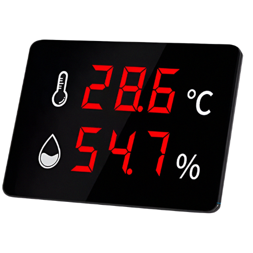 Temperature Humidity Data Logger with Built-in Probe & Large LED Display - Agro Enviro Tests