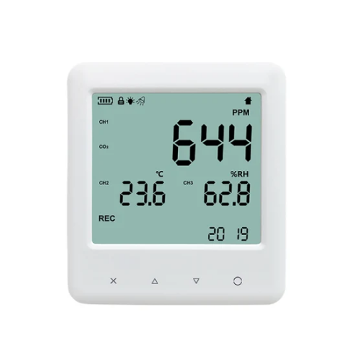 Agro Enviro Tests Digital CO2 Meter Hygrometer Thermometer with Data Logging Function Gauge Temperature, and Humidity Monitor