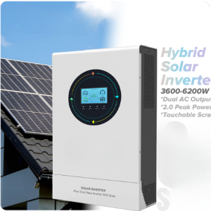 Dual AC Output 3 KW 3.6 KW 5.5 KW 6 KW 6.2 KW On/Off - Grid Hybrid Solar Inverter With Touchable Colorful Display - Agro Enviro Tests