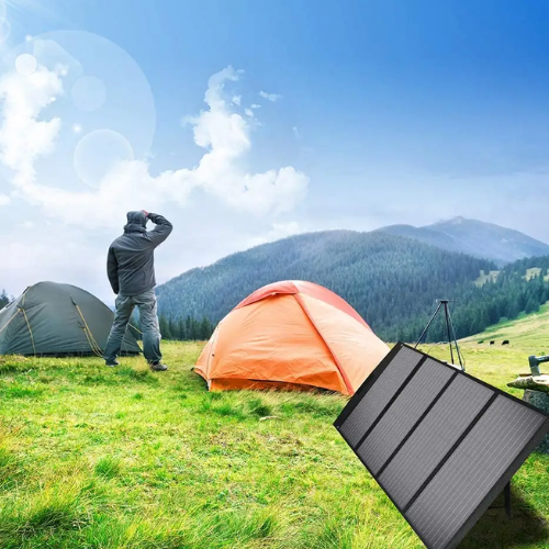 100 W Portable Foldable Solar Charger with DC 5521 Adapter Cable - Agro Enviro Tests